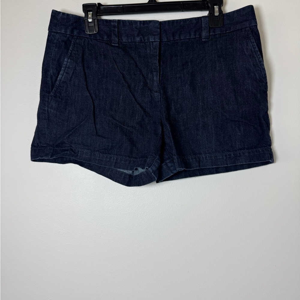 LOFT Denim Shorts Womens Size 8 Dark Wash Mid Rise Casual Summer